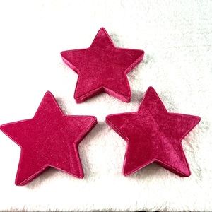 Hot Pink & Silver Sparkle Velvet Star Decor